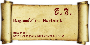 Bagaméri Norbert névjegykártya