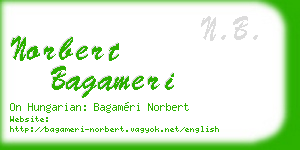 norbert bagameri business card